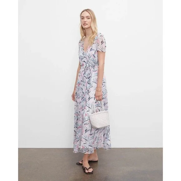 Club Monaco | Dresses | Club Monaco Maxi Wrap Floral Dress Msrp 289 Size 0p  Nwt | Poshmark